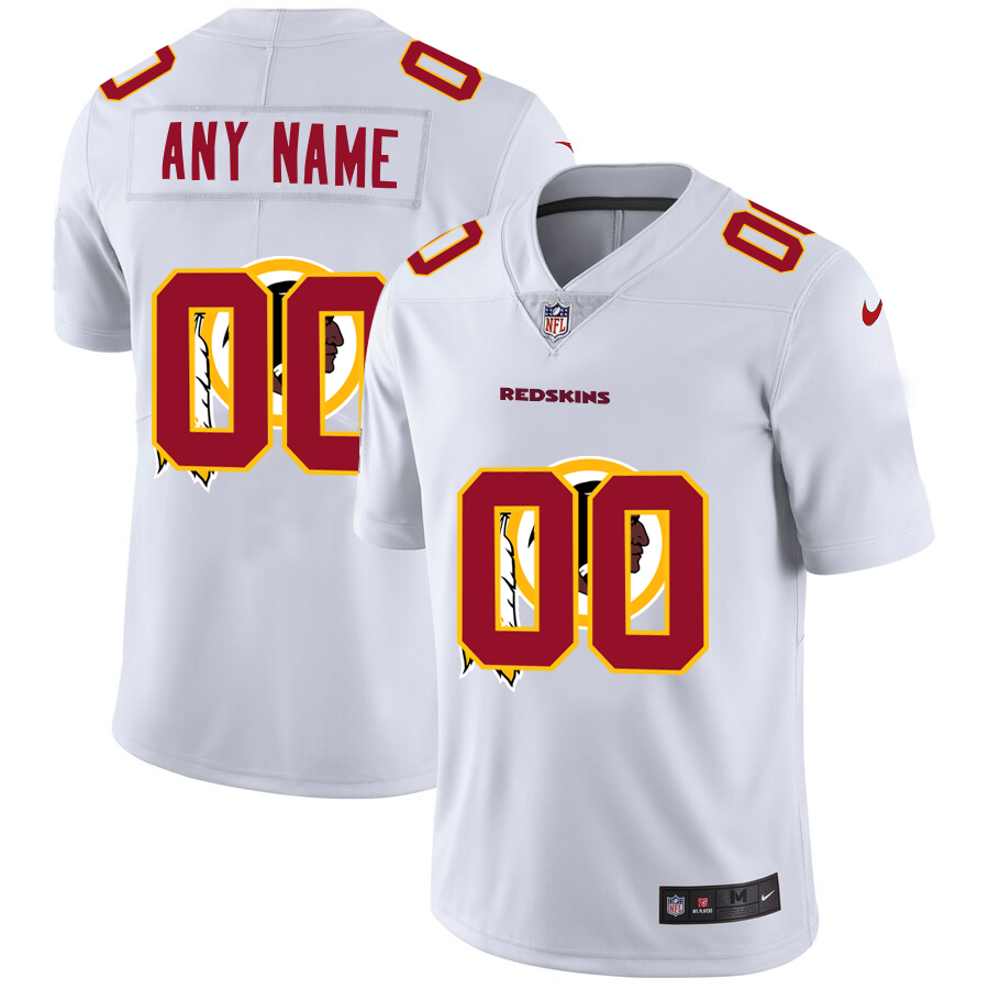 Wholesale Washington Redskins Custom White Men Nike Team Logo Dual Overlap Limited NFL Jersey->customized nfl jersey->Custom Jersey